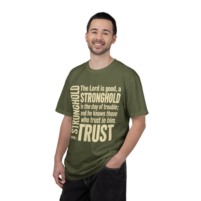 The Lord is Good Christian T-Shirt — Nahum 1:7 Bible Verse Tee