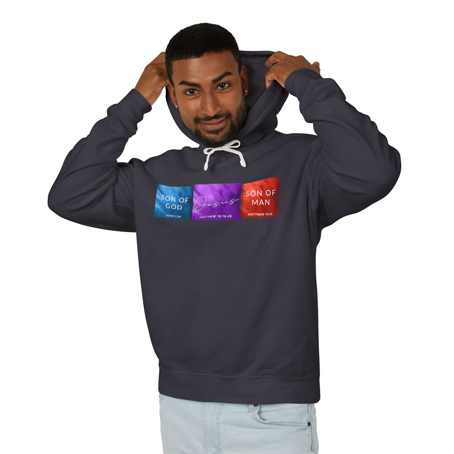 Son of Man Son of God Cotton T‑Shirt — Christian Faith Graphic  Hooded Sweatshirt