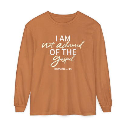 Romans 1:16 Beige 100% Cotton Lon Sleeve Comfort Color
