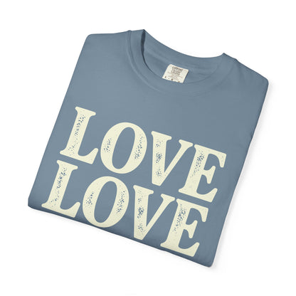 Love Love Love Scripture T‑Shirt — Romans 13:10 Faith Graphic Tee