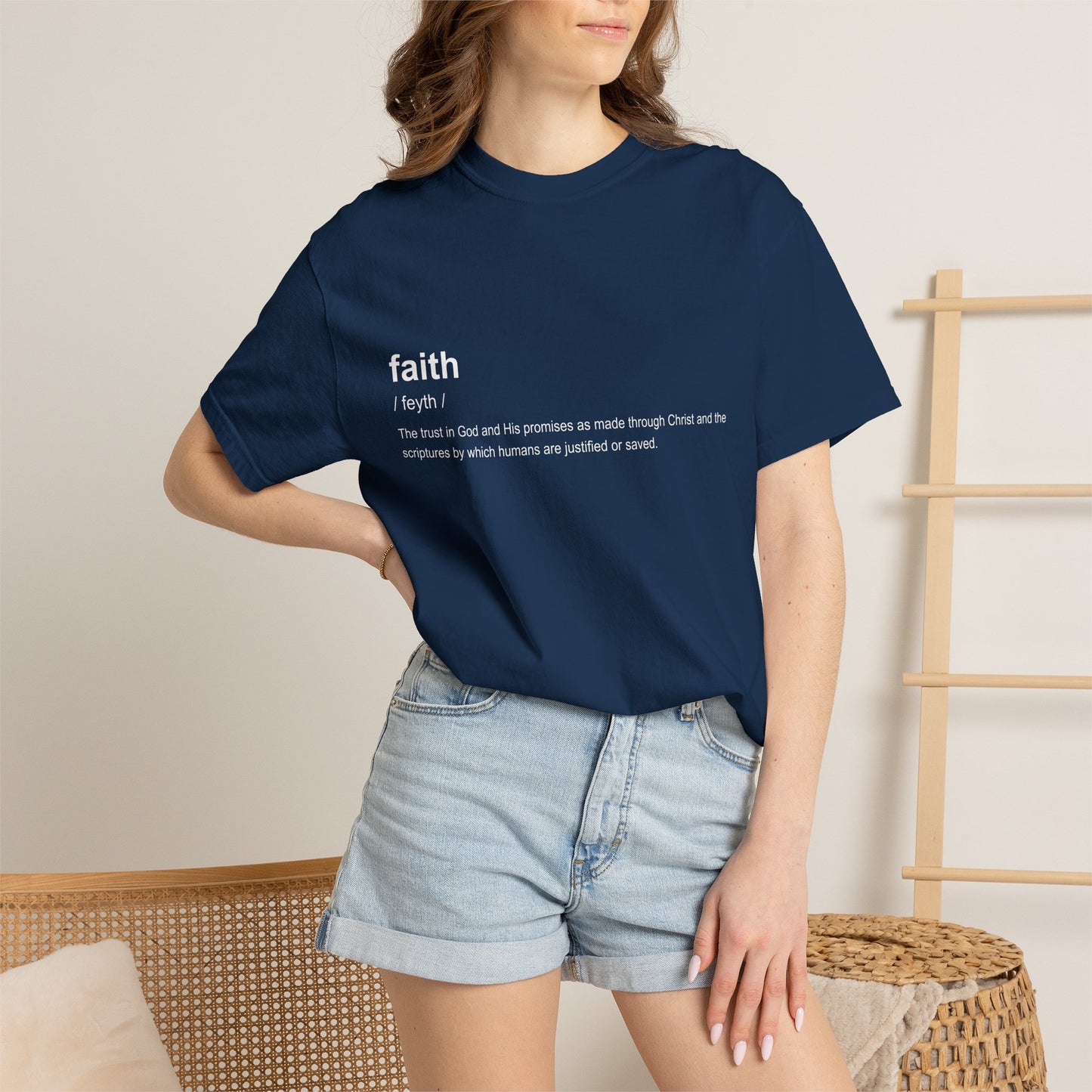 Faith Definition 100% Cotton T-Shirt — Inspirational Scripture Tee