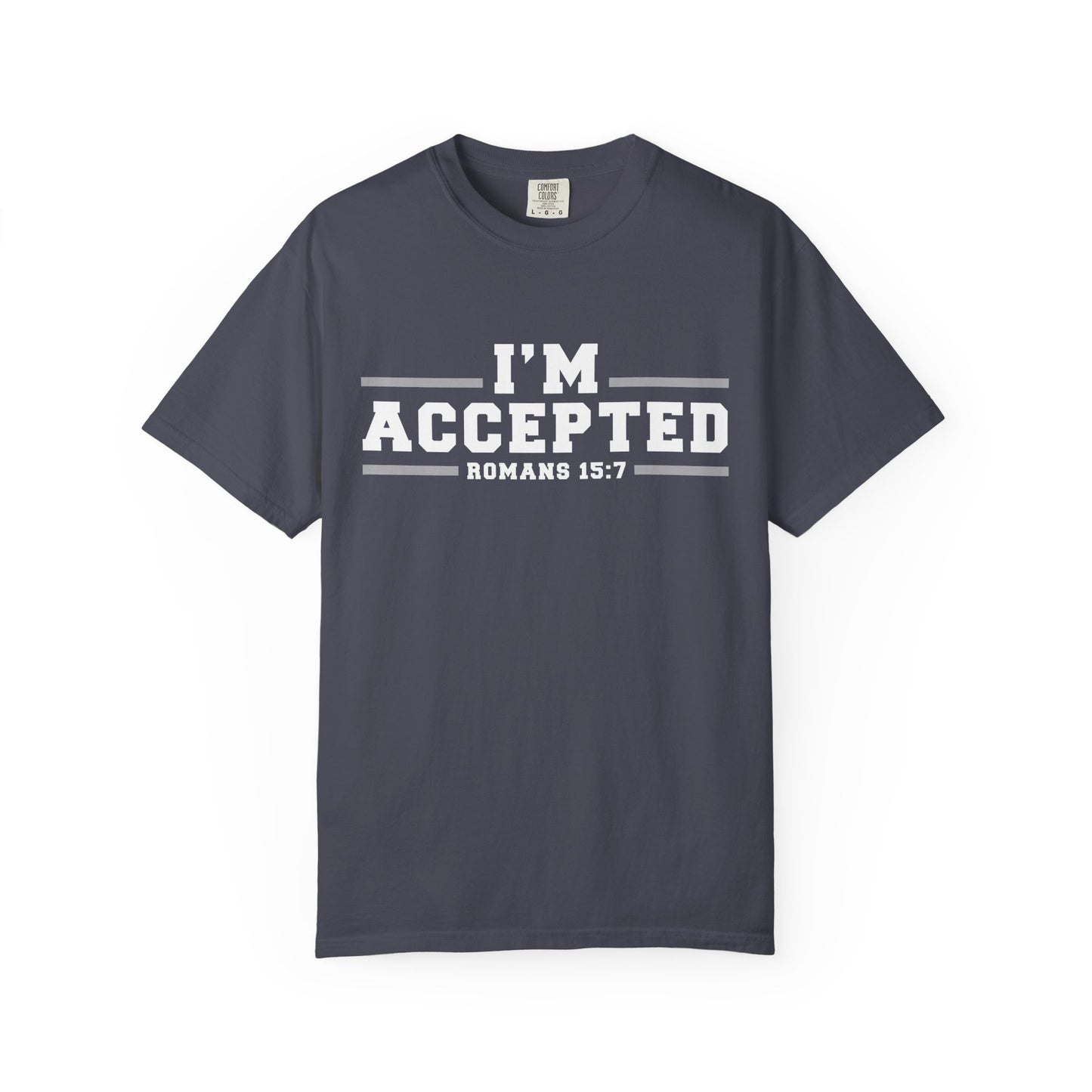 I'm Accepted "Romans 15:7" Cotton T-Shirt — Faith-Inspired Christian Tee