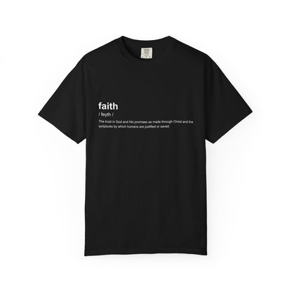 Faith Definition 100% Cotton T-Shirt — Inspirational Scripture Tee