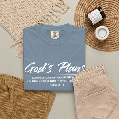 Jeremiah 29:11 'God's Plans 100% Cotton T-Shirt — Inspirational Faith Tee