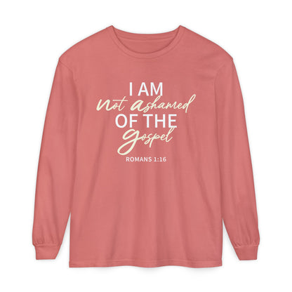Romans 1:16 Beige 100% Cotton Lon Sleeve Comfort Color