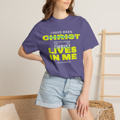 I have been Crucified with Christ "Galatians 2:20" YELLOW 100% Cotton T-Shirt