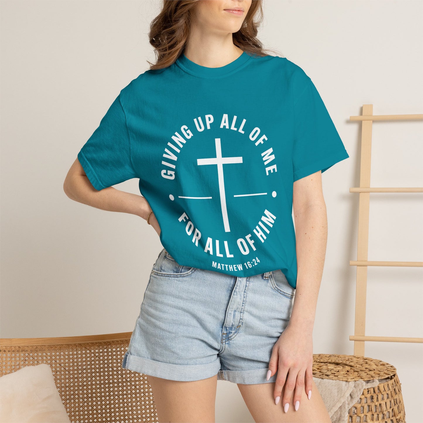 Giving up All Of Me "Matthew 16:24" 100% Cotton T-Shirt