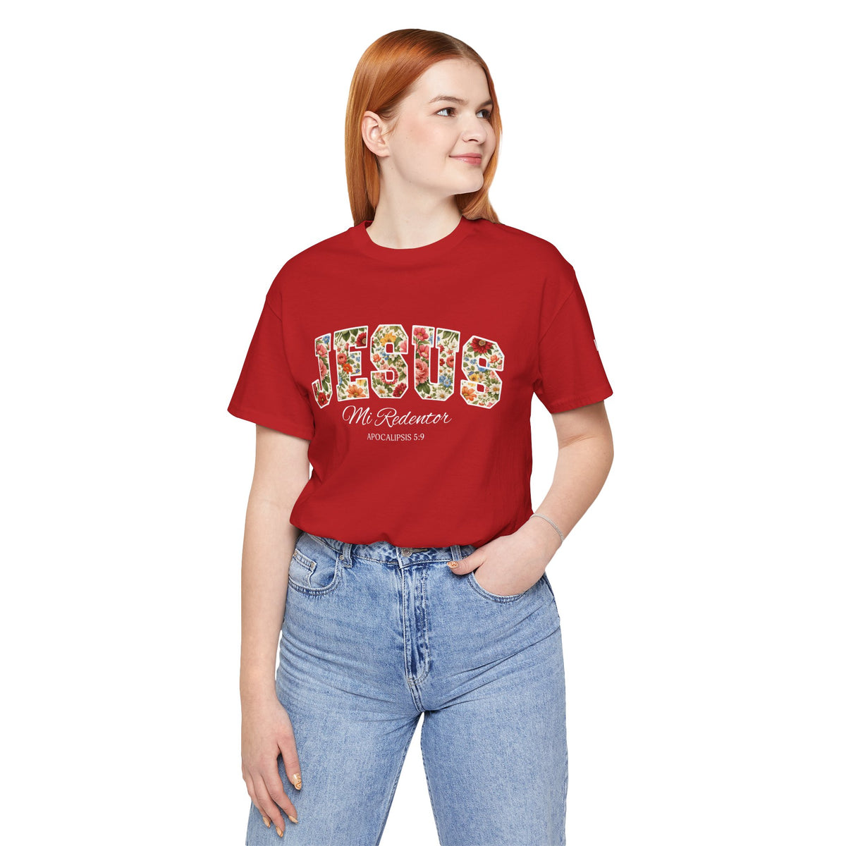 Jesus Mi Redentor Floral Graphic Tee