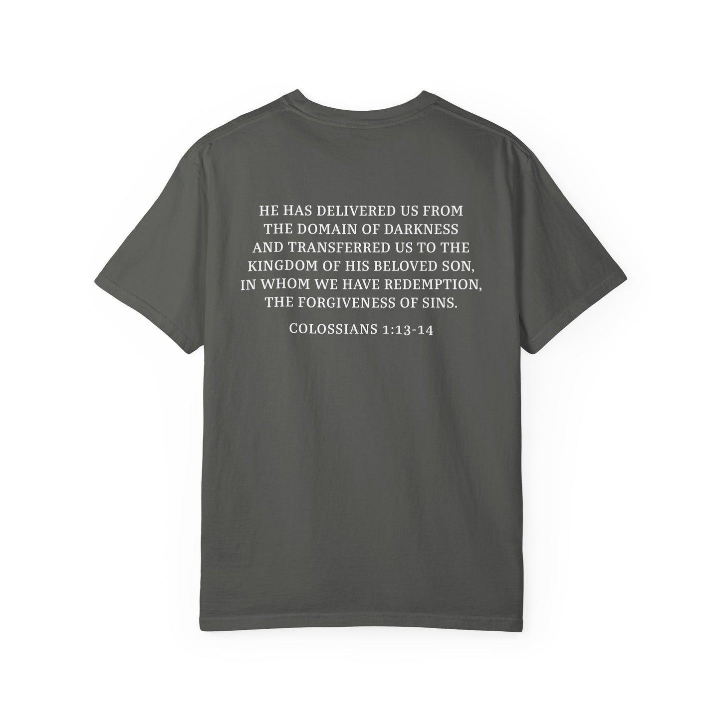 Rescued Colossians 1:13-14 Cotton T-Shirt