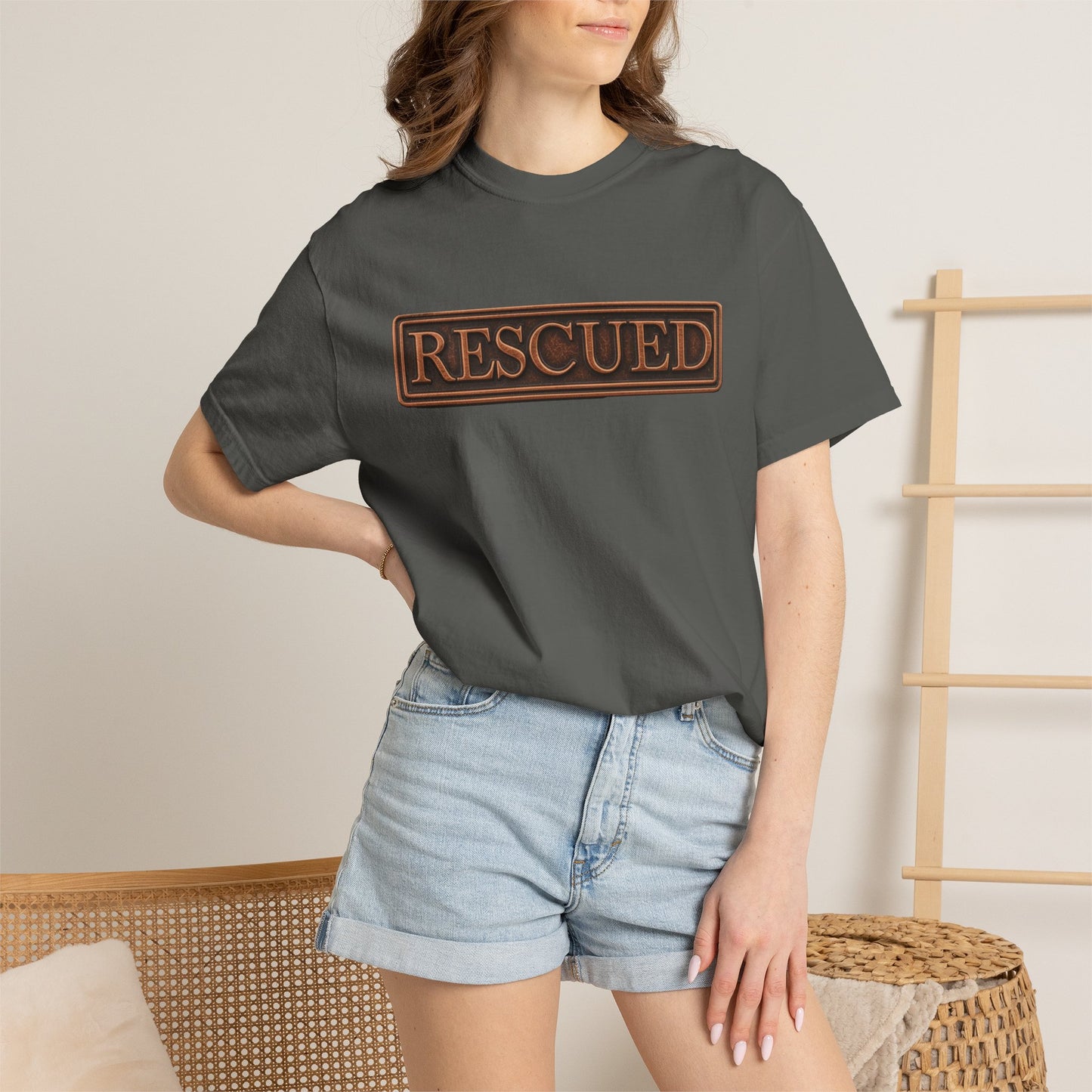 Rescued Colossians 1:13-14 Cotton T-Shirt