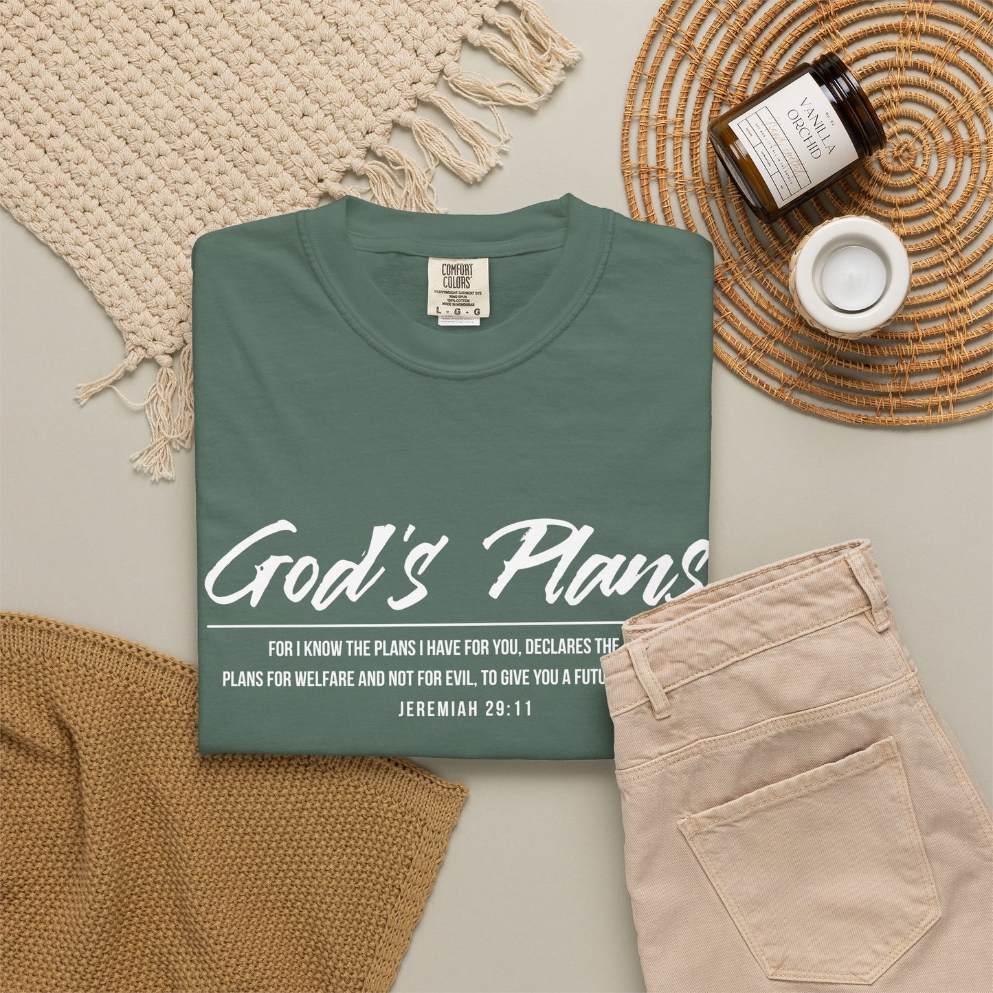 Jeremiah 29:11 'God's Plans 100% Cotton T-Shirt — Inspirational Faith Tee
