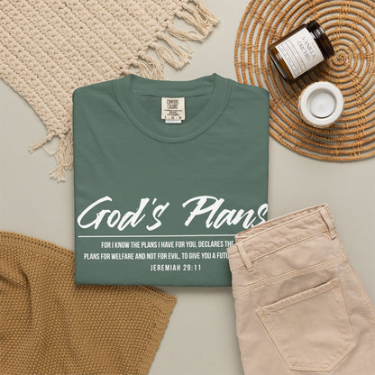 Jeremiah 29:11 'God's Plans 100% Cotton T-Shirt — Inspirational Faith Tee