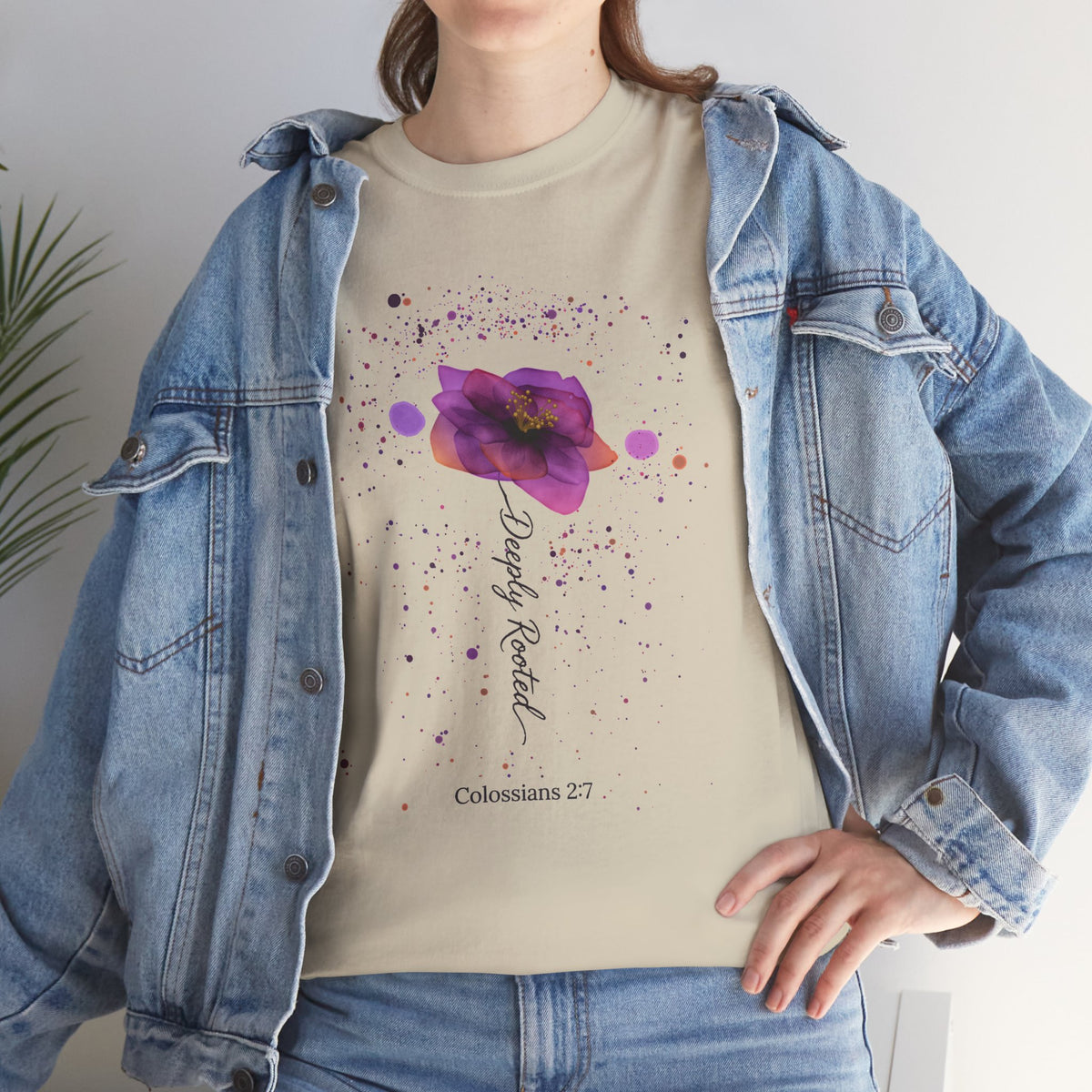 Colossians 2:7 Floral Faith T-Shirt