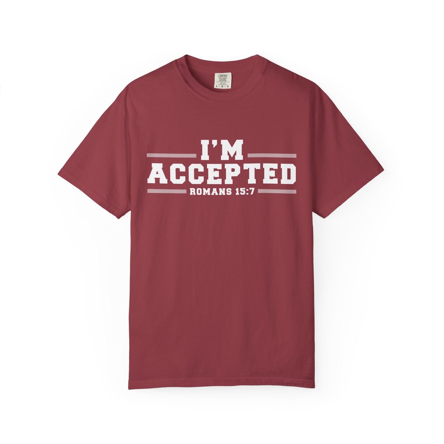 I'm Accepted "Romans 15:7" Cotton T-Shirt — Faith-Inspired Christian Tee
