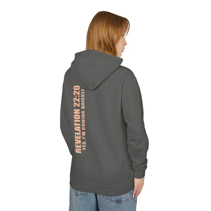 Revelation 22:20 Cotton Hoodie — Bible Verse Inspirational Hooded Sweatshirt