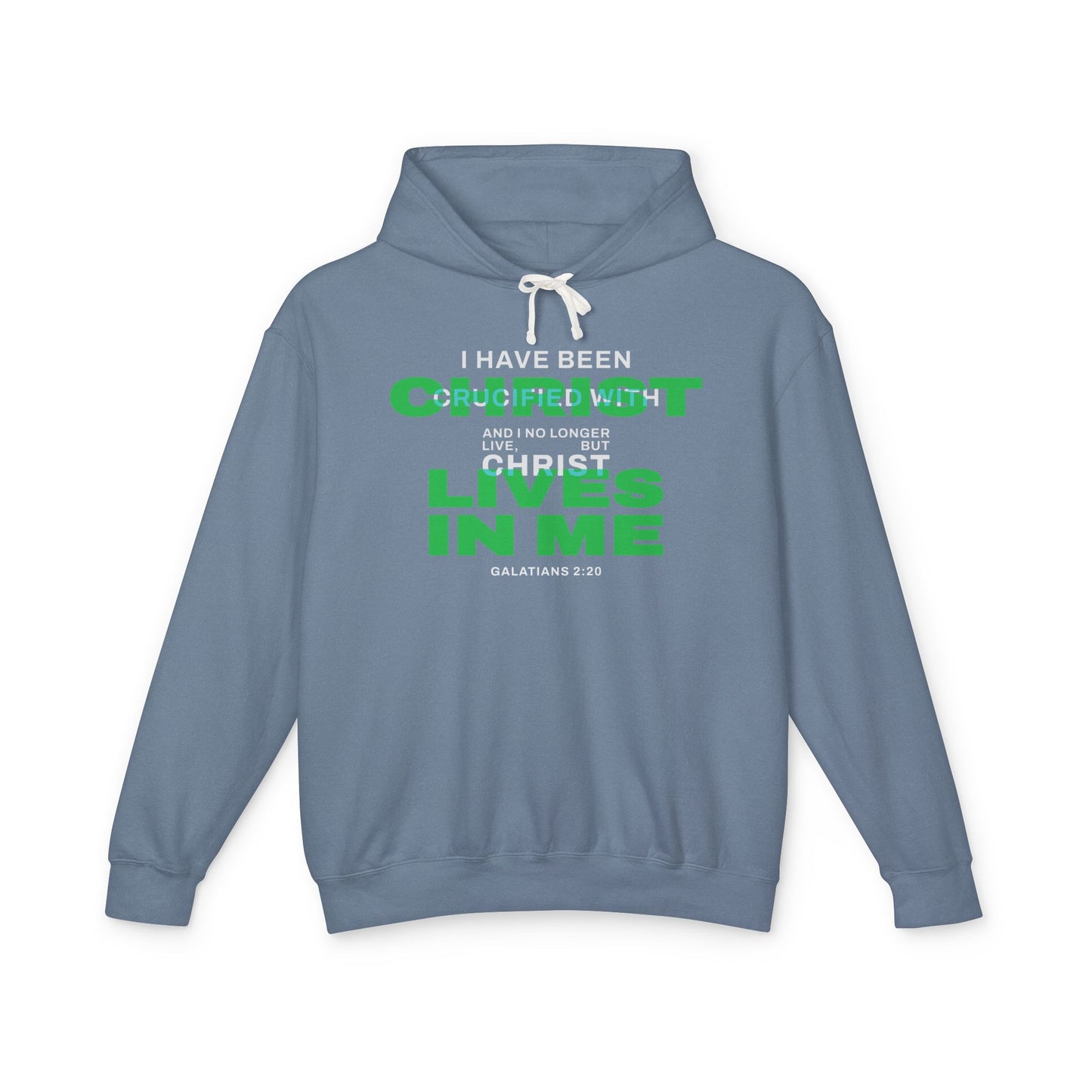I have been Crucified with Christ "Galatians 2:20" Green 100%Cotton Comfort Color Hoodie