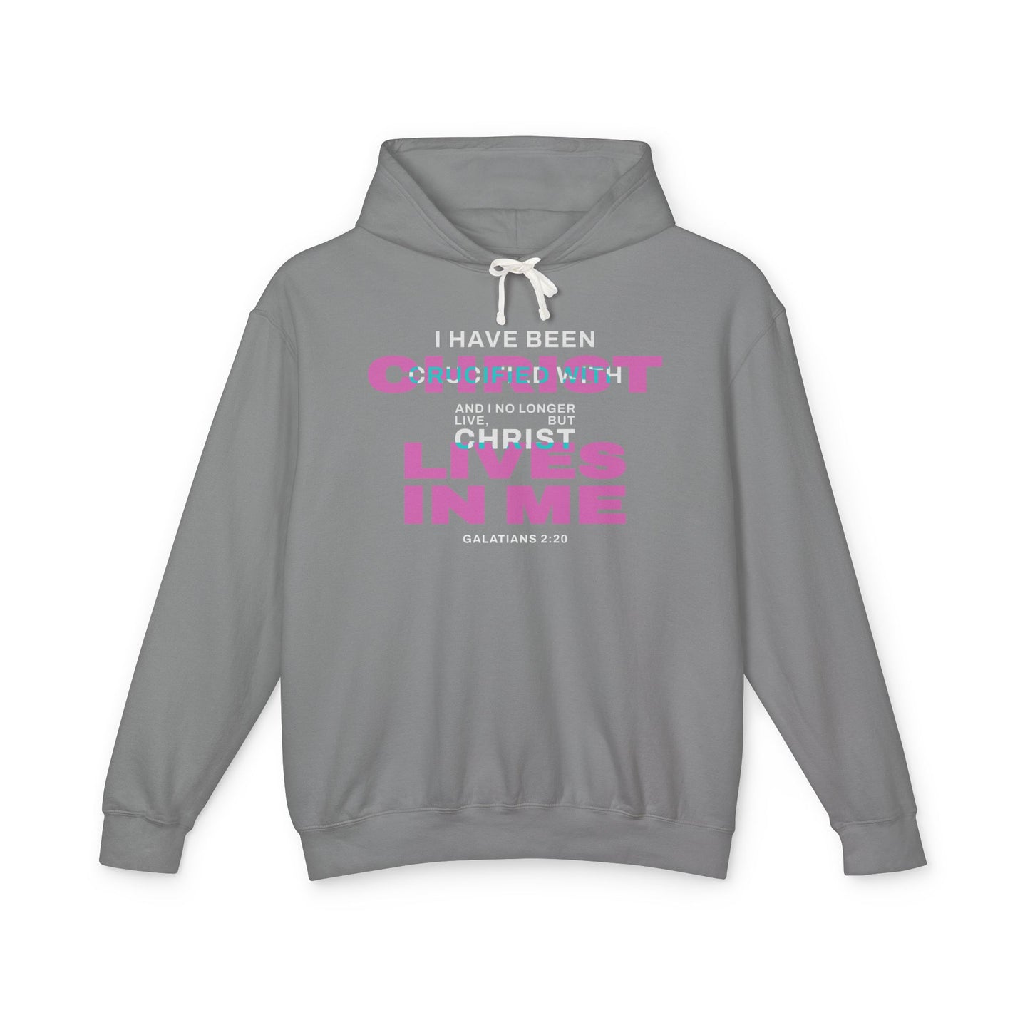I have been Crucified with Christ "Galatians 2:20" Pink 100% Cotton Unisex Hoodie