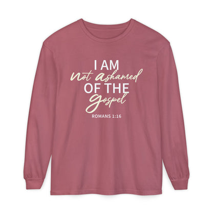 Romans 1:16 Beige 100% Cotton Lon Sleeve Comfort Color