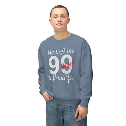 He Left the 99 Sweatshirt — Luke 15:4-7 Christian Crewneck