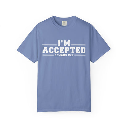 I'm Accepted "Romans 15:7" Cotton T-Shirt — Faith-Inspired Christian Tee