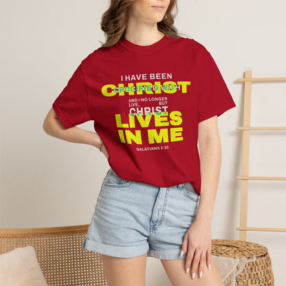I have been Crucified with Christ "Galatians 2:20" YELLOW 100% Cotton T-Shirt