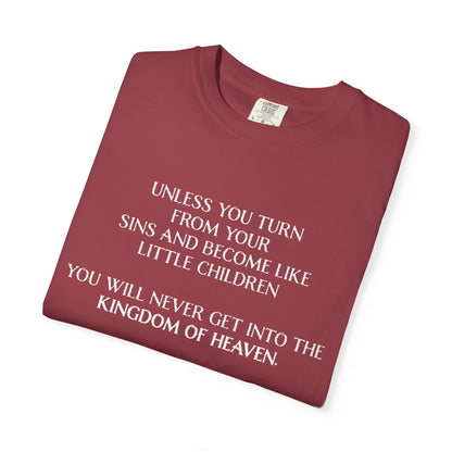 Matthew 18:3 100% Cotton T-shirt — Christian Scripture Tee