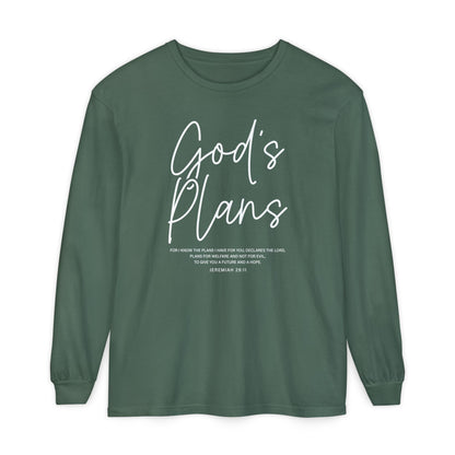 God's Plans Jeremiah 29:11 100% Cotton Long Sleeve