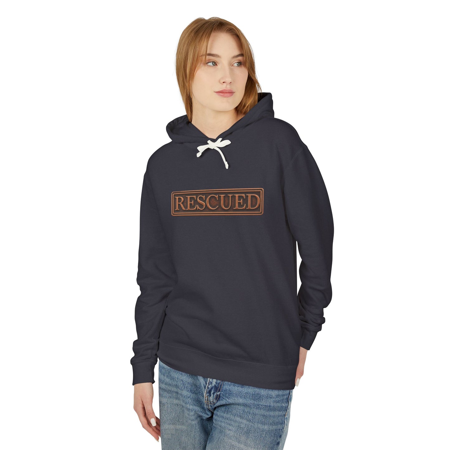 Rescued Colossians 1:13 Cotton Hoodie — Bible Verse Inspirational Hooded Sweatshirt