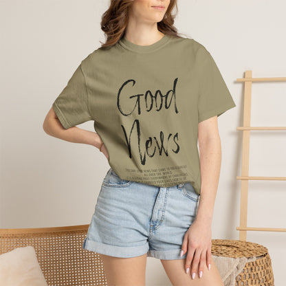 Colossians 1:6 'Good News' Cotton T-Shirt — Scripture Comfort Tee