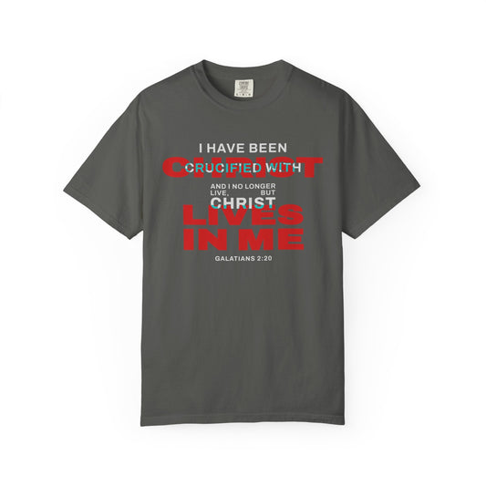 I have been Crucified with Christ "Galatians 2:20" RED 100% Cotton T-Shirt