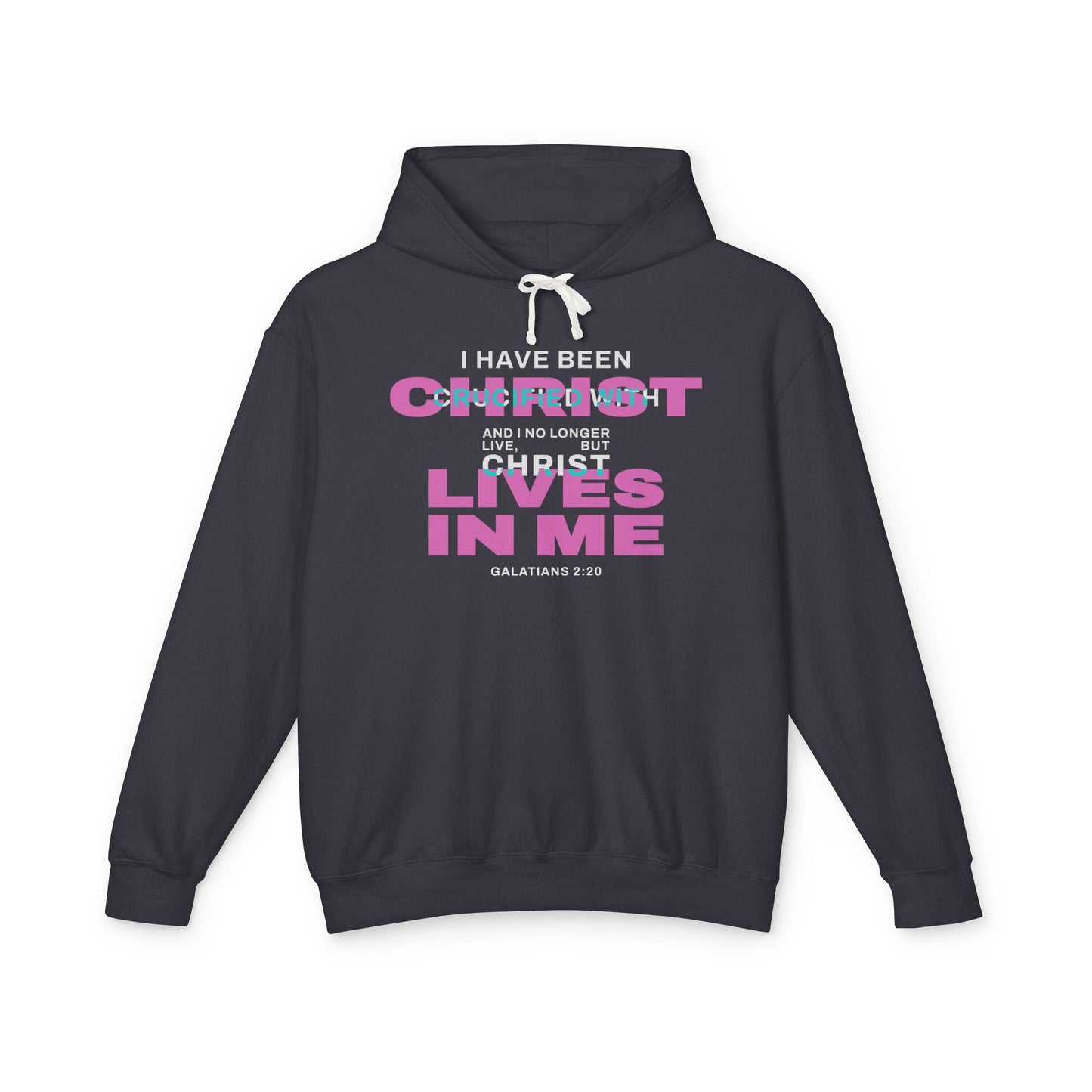 I have been Crucified with Christ "Galatians 2:20" Pink 100% Cotton Unisex Hoodie